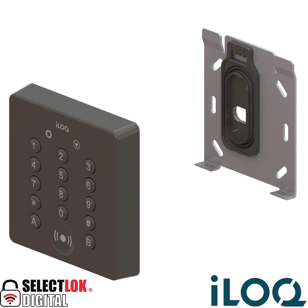iLOQ S5 NFC & RFID Wall Reader With Button Keypad For PIN Code